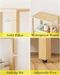 6-Tier Bookshelf with LED Light, Tall Book Shelf, Small Bookcase for Small Space, Display Shelves for Living Room, Office, Bedroom, Study, Entryway, Oak