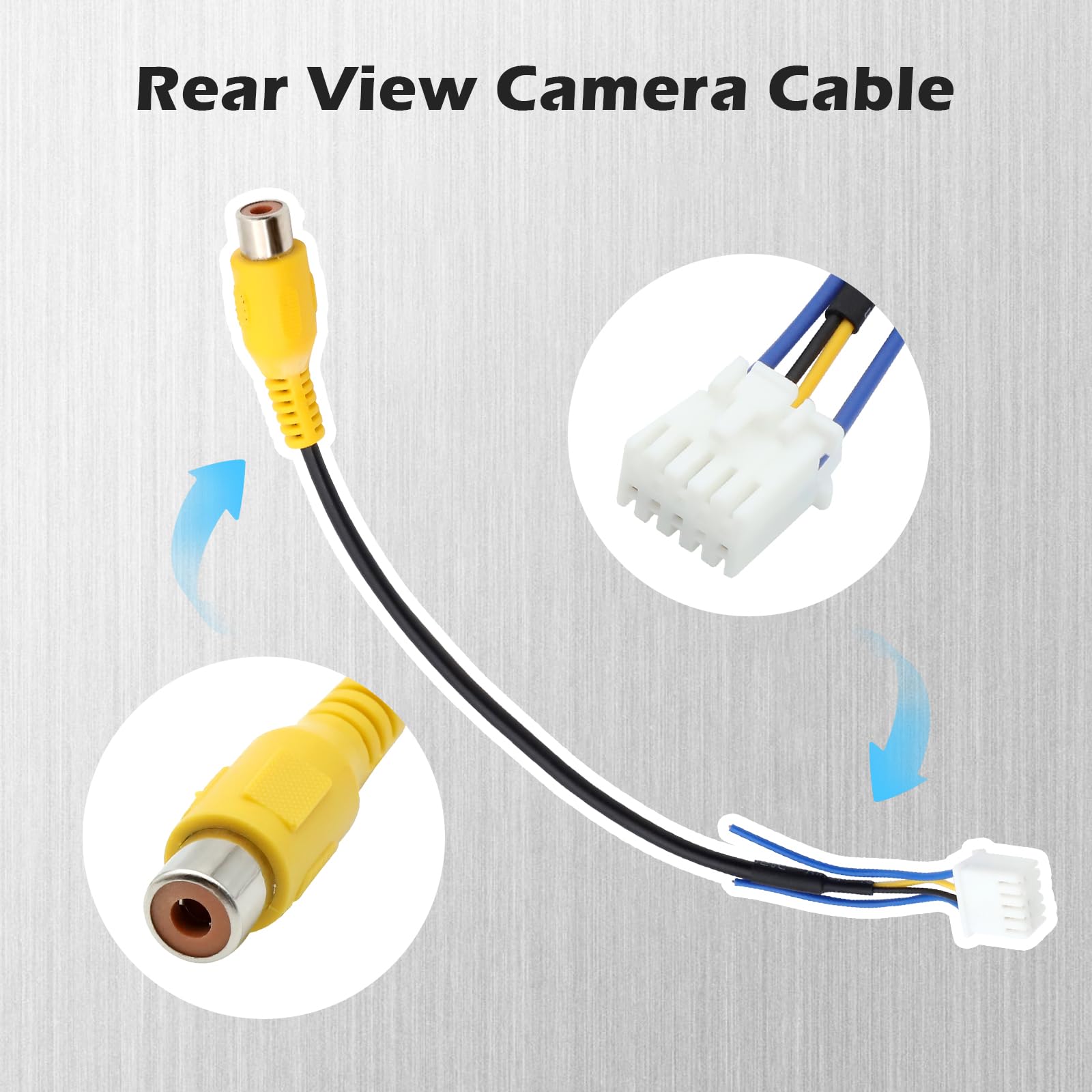 TNSLAND 2 sztuki 10-pinowy kabel do kamery cofania, adapter 10 pin RCA wejście wideo adapter do systemu Android, adapter do kamery zapasowej, do podłączenia kamer cofania z urządzeniami z systemem
