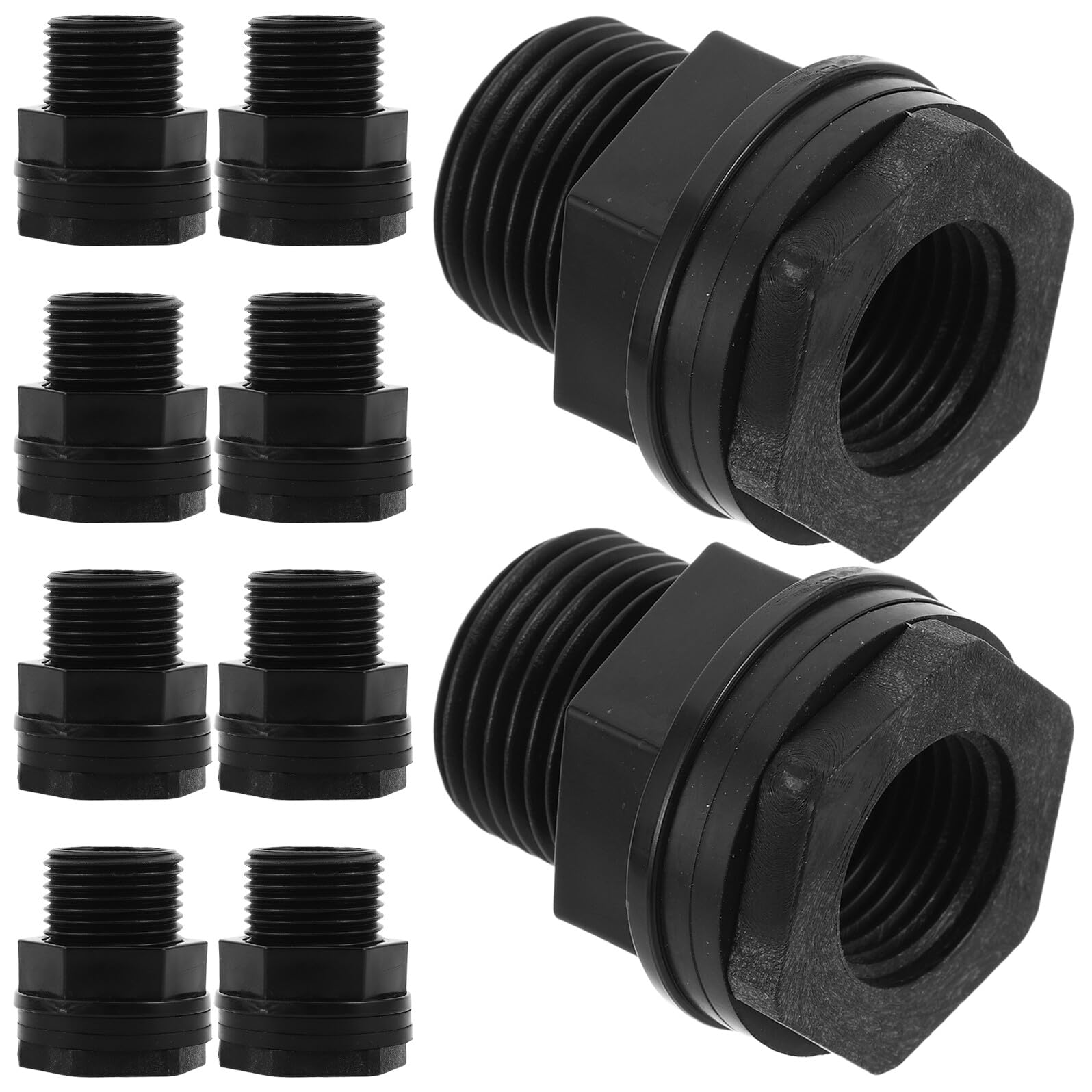 Connecteur de tuyau de jardin NPT x GHT Gatuida pour cuve et aquarium | 10 pcs