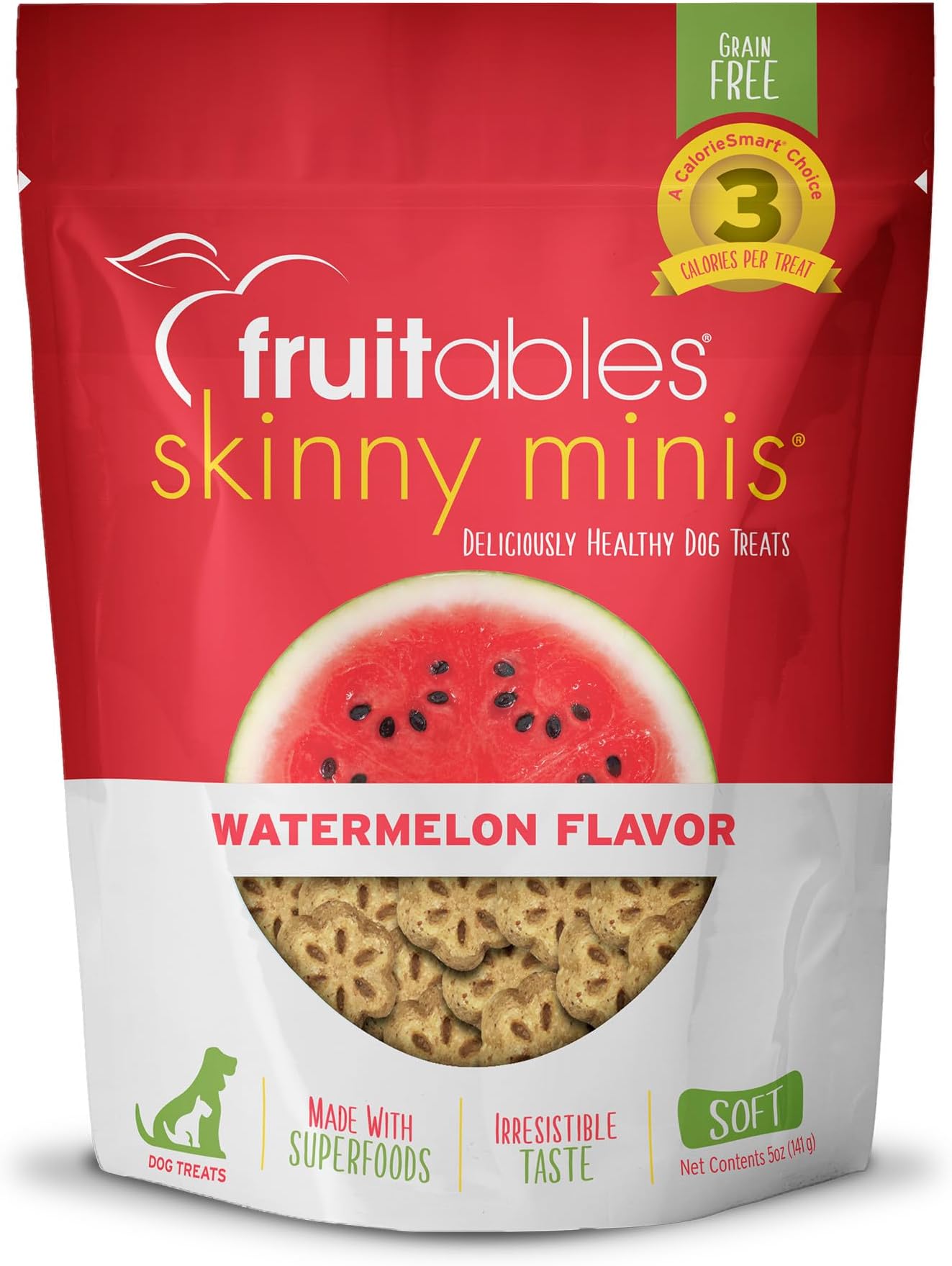 Fruitables Skinny Minis Dog Treats Watermelon 141g