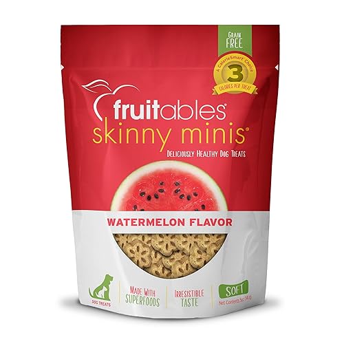 Fruitables Skinny Minis Grain Free Soft Dog Treats Watermelon Flavor 5 Oz - Watermelon - Watermelon