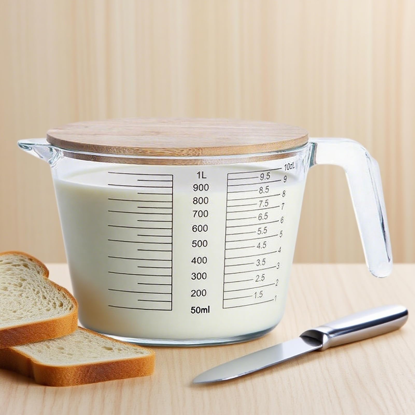Tasses À Mesurer de Cuisine Verre Mesureur Gradué pour Pâtisserie avec