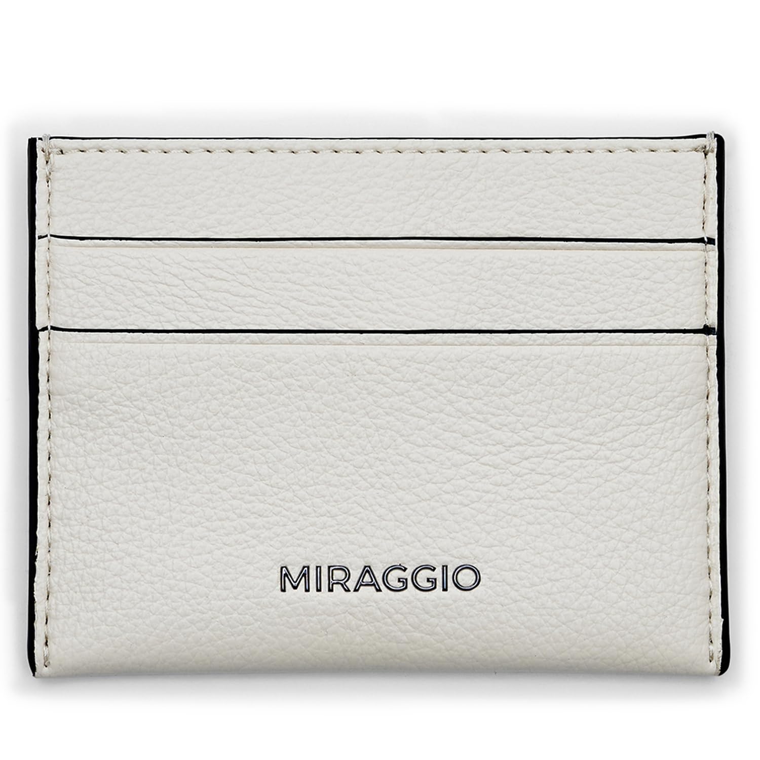 Noah Card Holder for Women | Cards Organizer with 4 Card Slots & 1 Cash Compartment | Compact Minimal Design- White-image-5