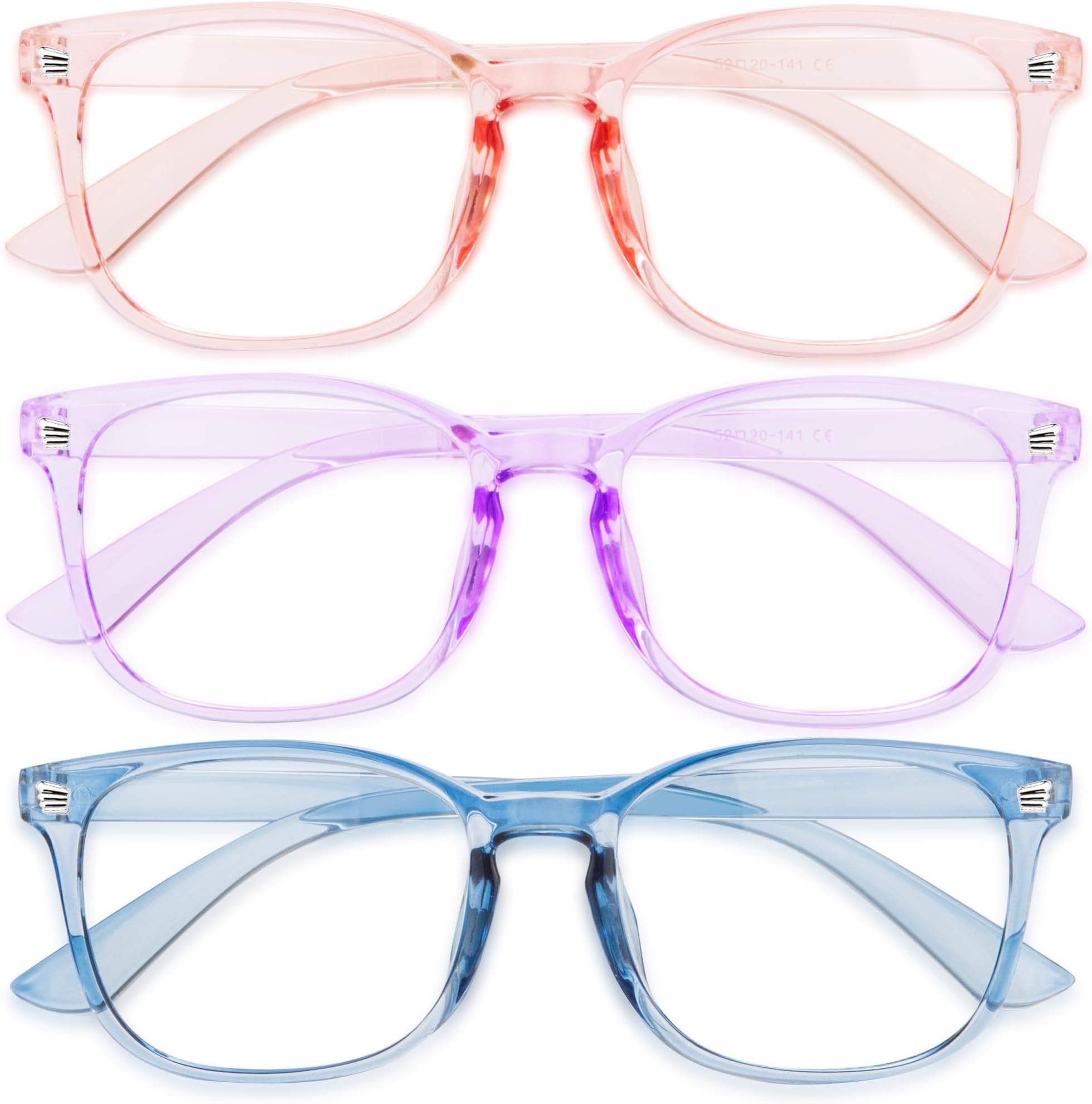 Blue Light Blocking Glasses, Fashion Lightweight Fake Glasses Anti UV/Headache/Eyestrain Computer Gaming Glasses
