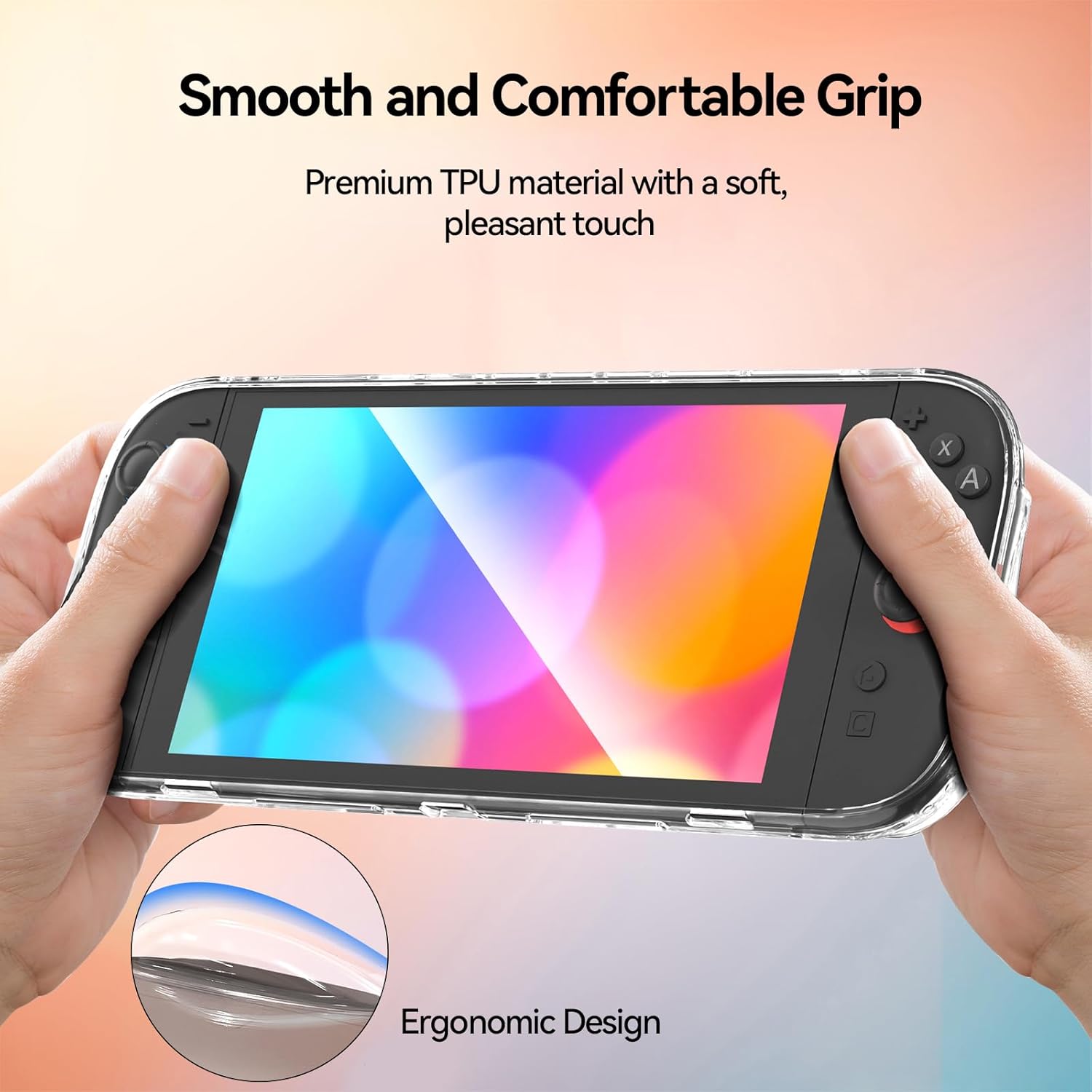 GeekShare Clear Case Compatible with Nintendo Switch 2, TPU Grip Protective Cover for Switch 2025 Console and Joy Cons - Image 7
