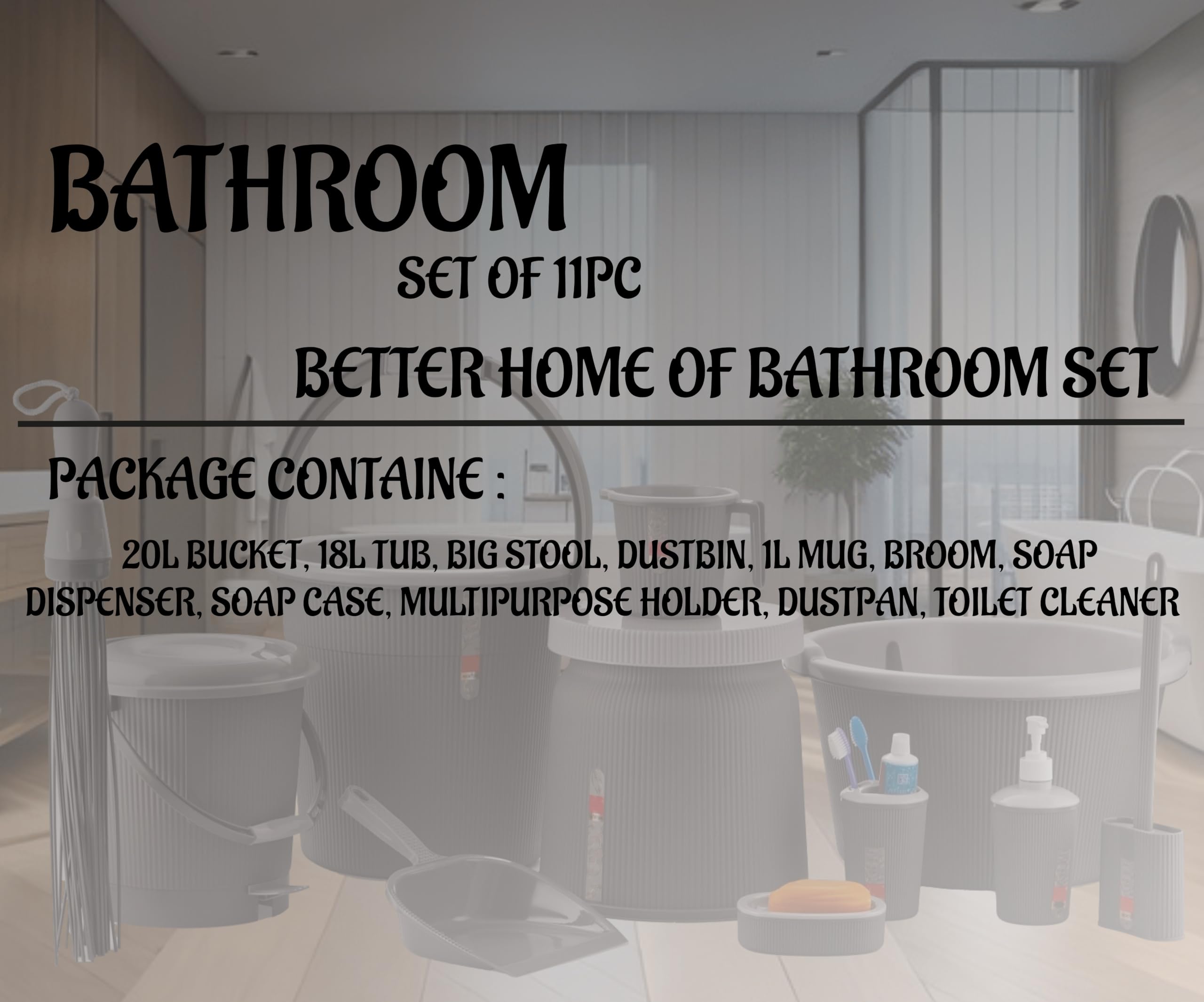 Nabhya Newton 11-Piece Bathroom Set - Organize Your Space -3 Nabhya Newton 11-Piece Bathroom Set - Organize Your Space -3