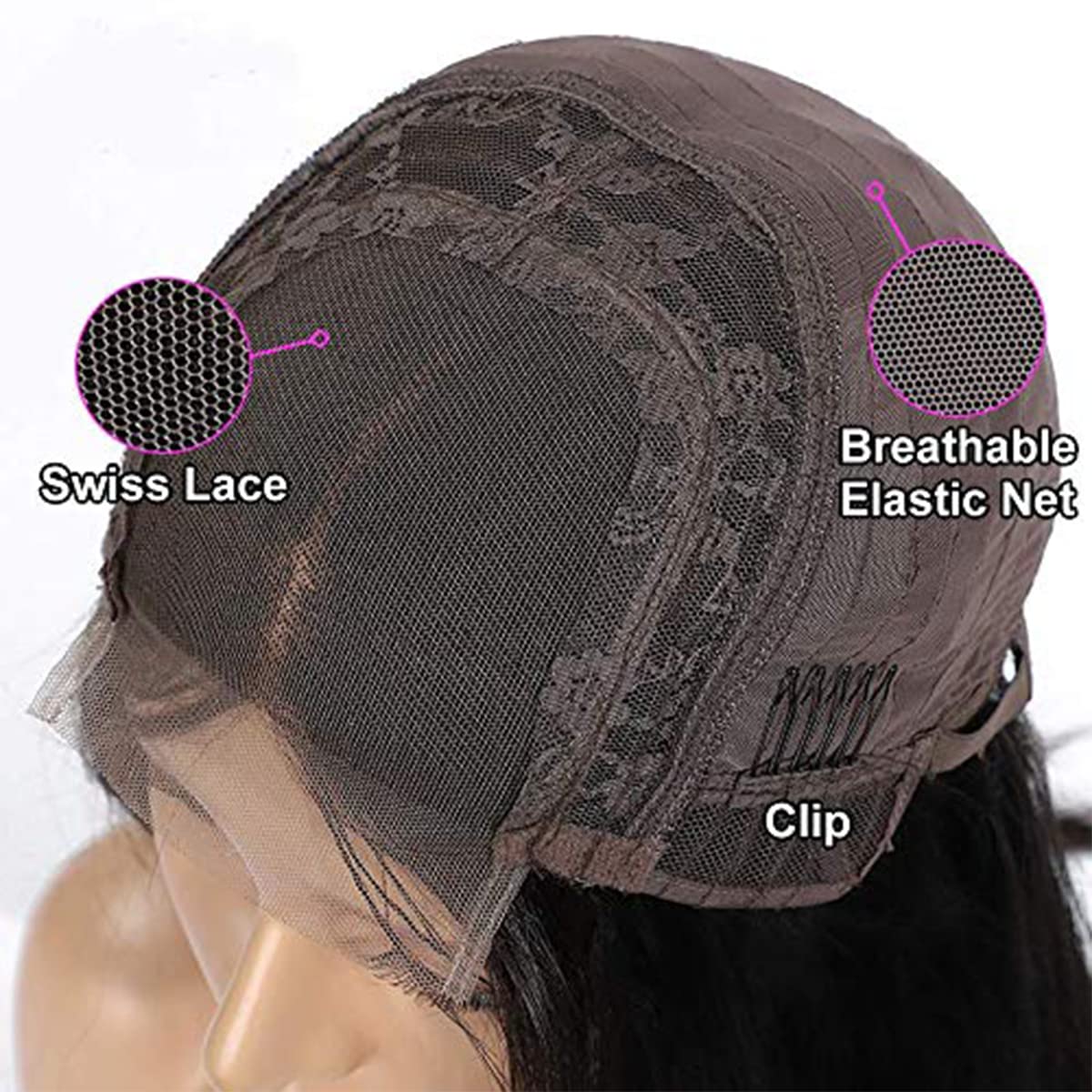 Weeybay #4 Chocolate Brown Color Deep Wave 4x4 Lace Front Wigs 34 Inch HD Transparent Natural Hairline Unprocessed Virgin Human Hair Wig For Women 180% Density - Image 3