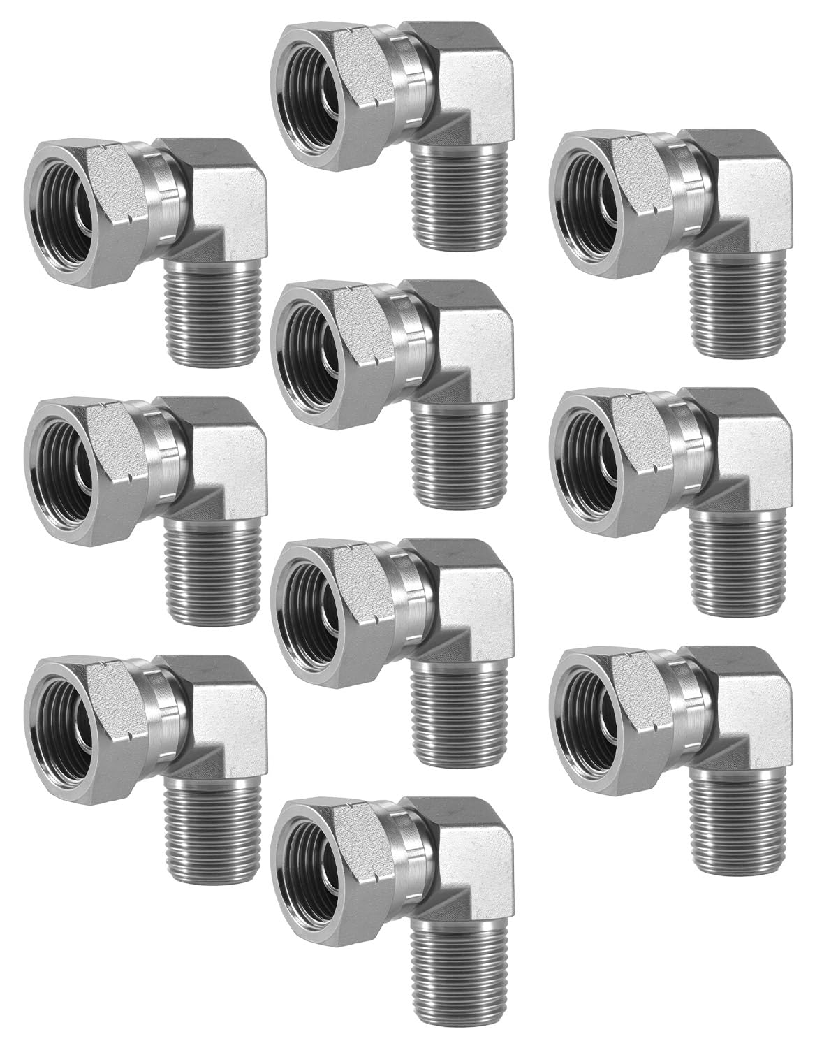 Raccord hydraulique coudé 90 NPTF mâle NPSM femelle 1/2 pouce connecteur acier 1501-08-08 x10