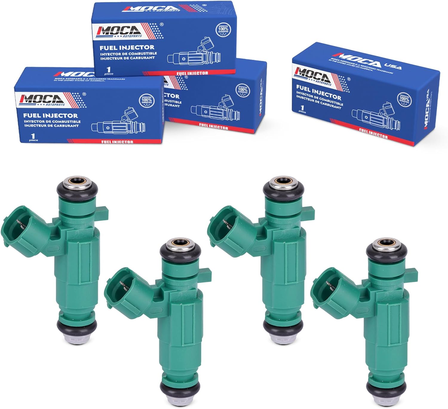 MOCA 4Pcs Fuel Injectors Compatible with 2003-2006 for Nissan Sentra 1.8L 1769CC l4 GAS DOHC Naturally Aspirated