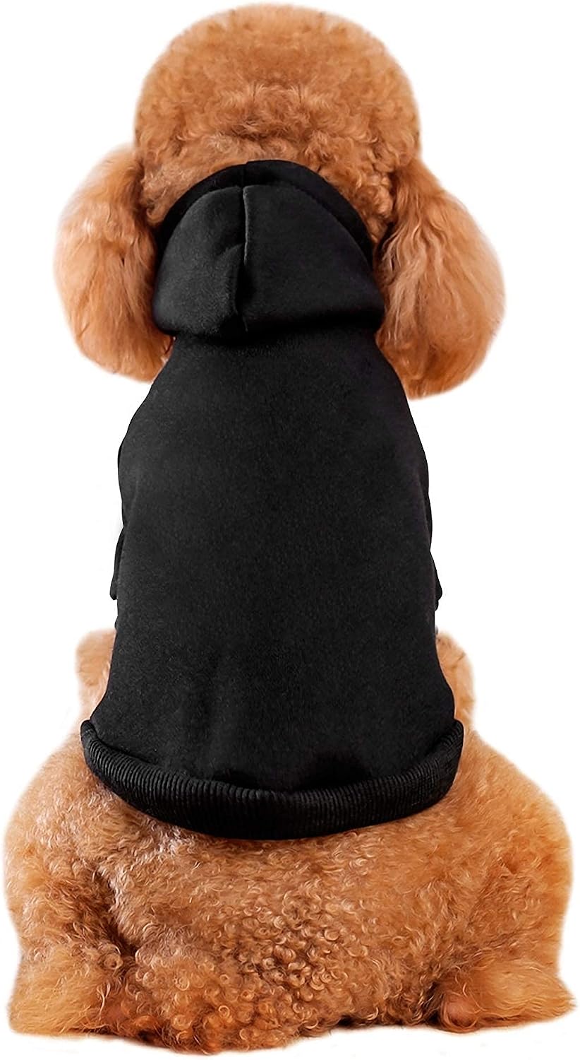 YAODHAOD Dog Hoodie, Winter Dog Sweaters Pet Warm Sweatshirt Cold Weather Puppy Clothes Coat for Ultra Small and Small Hooded Outfits…