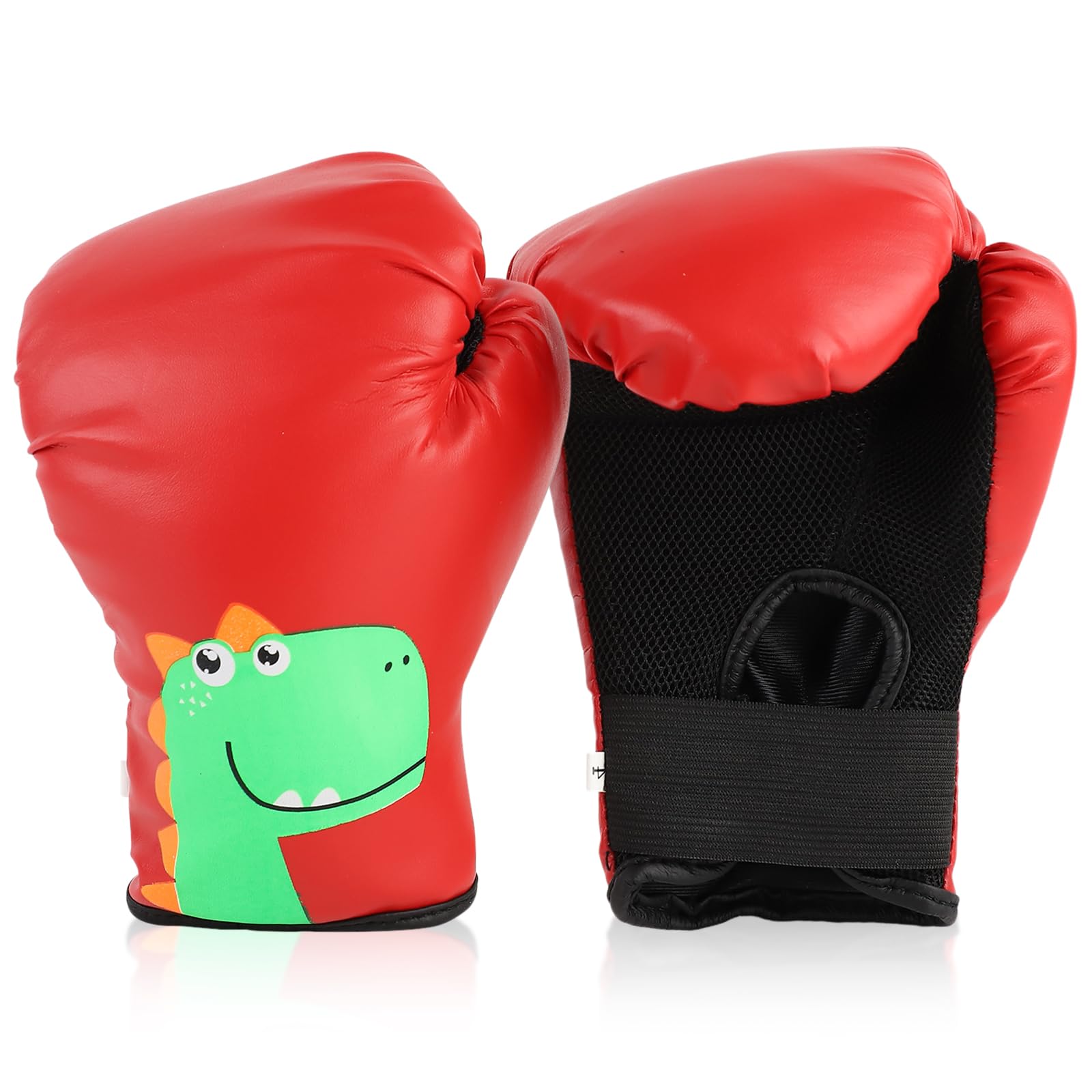 Hwtcjx Kids Boxing Gloves, Punching Gloves, Childrens PU Boxing Glove, for Boxing Training in the Age Group 3-12 Years Old (Red)