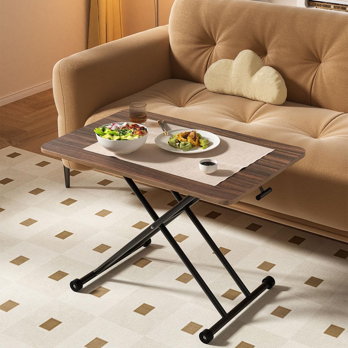 Amazon｜Goripedia 昇降式テーブル 昇降式デスク 升降桌 ダイニング  