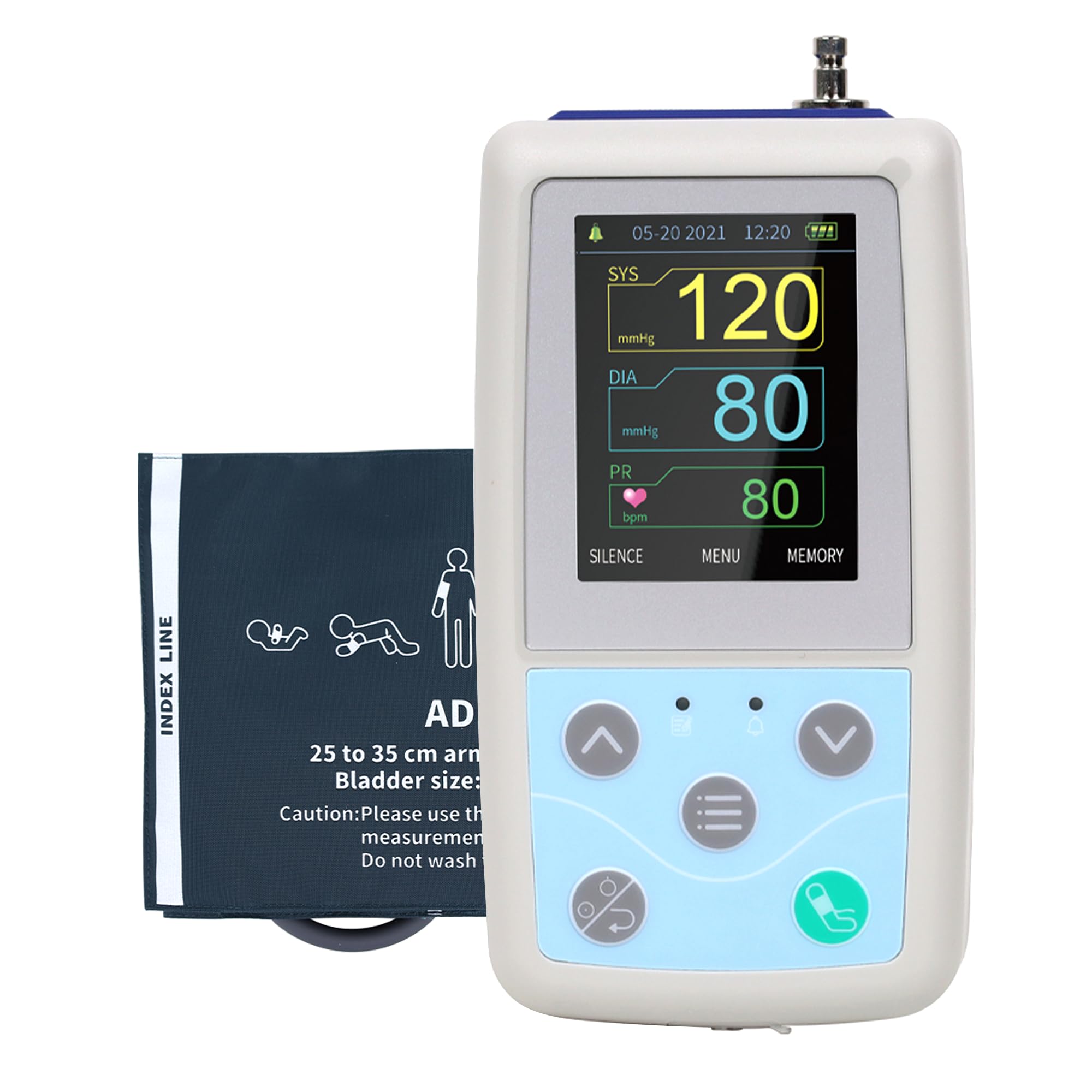 CONTEC ABPM50 Handheld 24hours Ambulatory Blood Pressure Monitor with PC Software for Continuous Monitoring NIBP USB Port with Three Cuffs