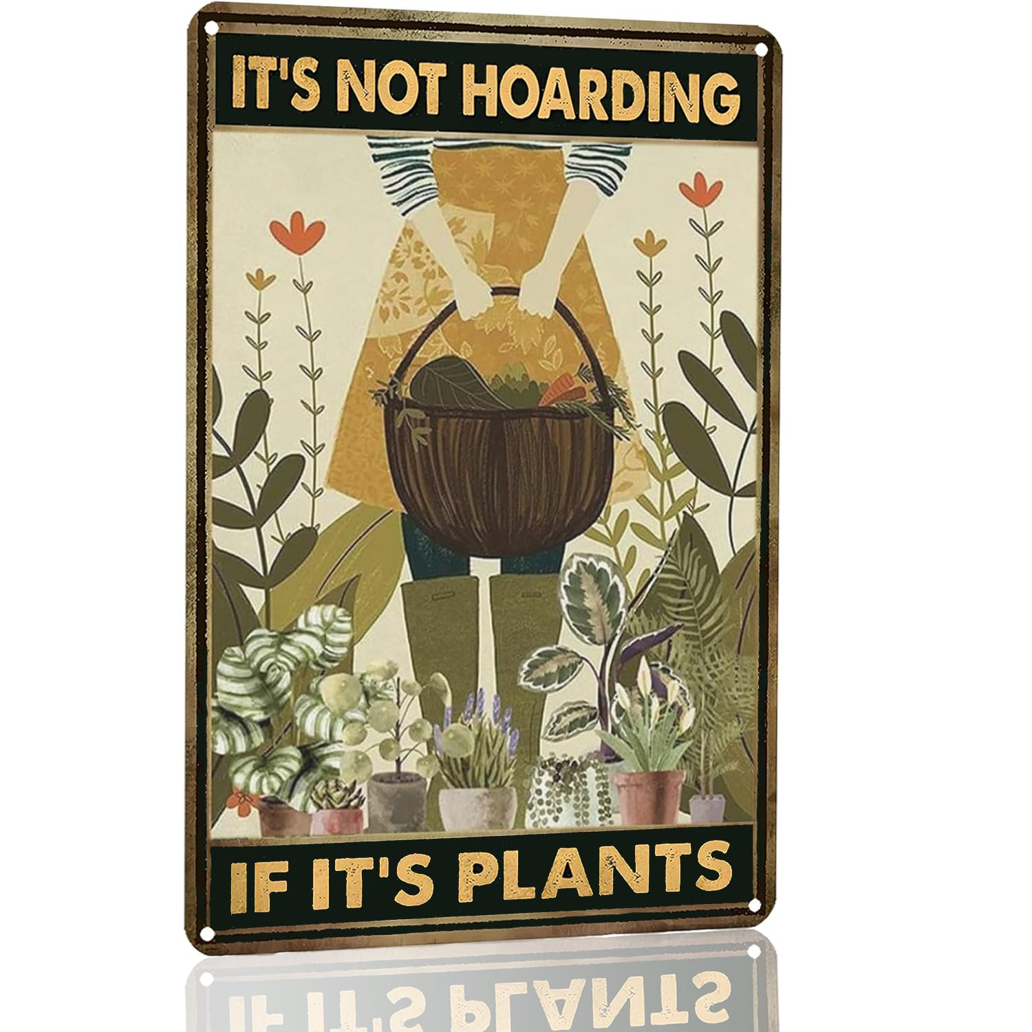 Orgrimmar Metal Garden Sign 8" x 12" Garden Sign Decor for Outside Greenhouse Accessories Wall Decor Retro Vintage