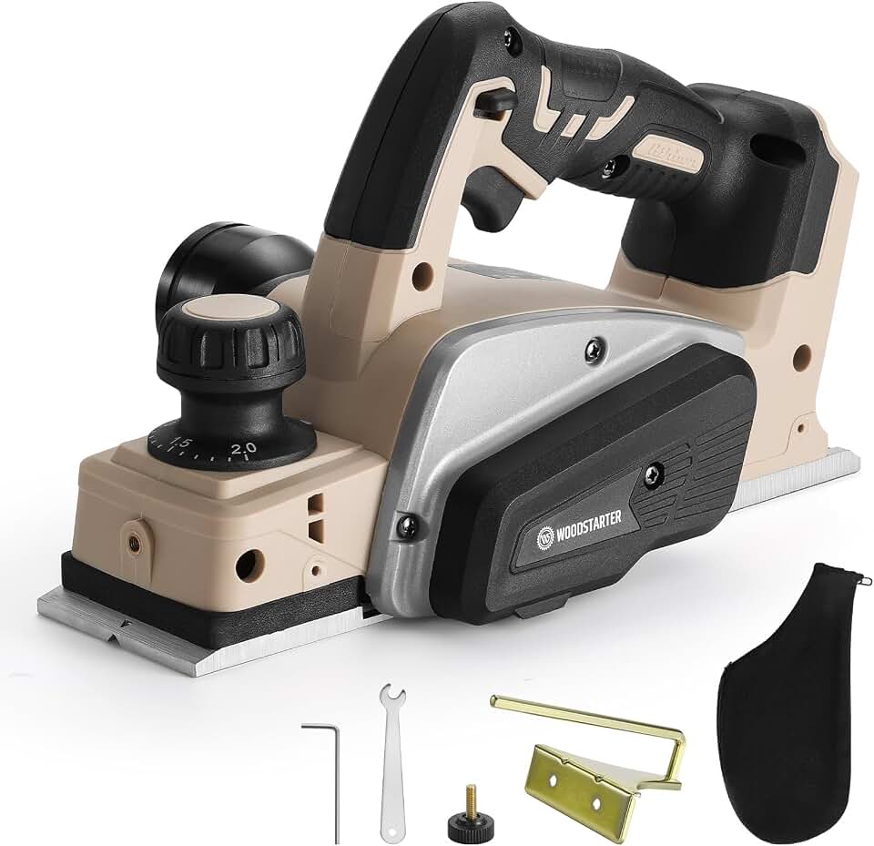 Plainadora Elétrica Sem Fio Para Makita, Motor Sem Escova, 15.000 Rpm, com Guia de Borda E Saco Coletor de Pó, Largura de Aplainamento de 8,25 Cm (3-1/4 Polegadas), Ideal Para Chanfrar