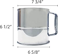 Vista 2 de Thunder Group Tamiz de harina de 8 tazas, plateado