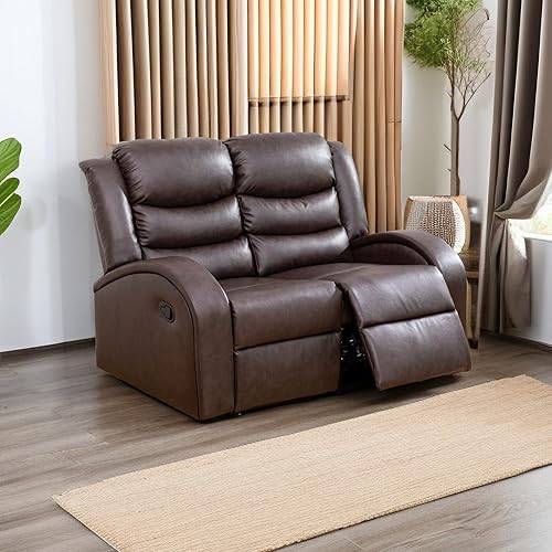 Miniatura 8 de A Ainehome Juego de sofá reclinable de lujo para sala de estar, juego de sofá reclinable de cuero y sillas de dos plazas, juegos de muebles de sala