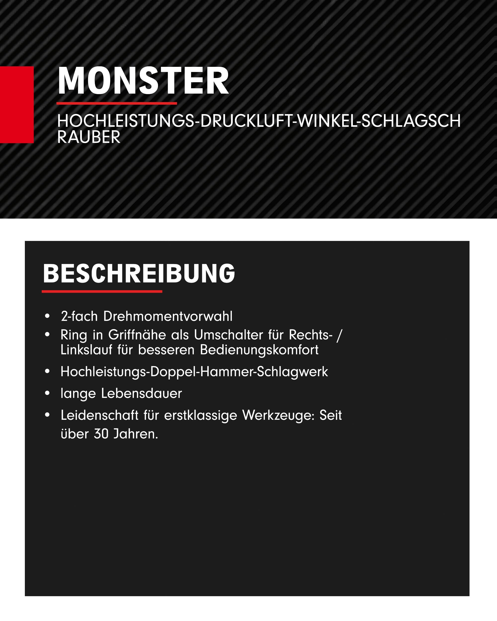 KS Tools 515.1625 1/2" MONSTER Wysoce wydajny pneumatyczny kątowy śrubokręt udarowy, 271 Nm