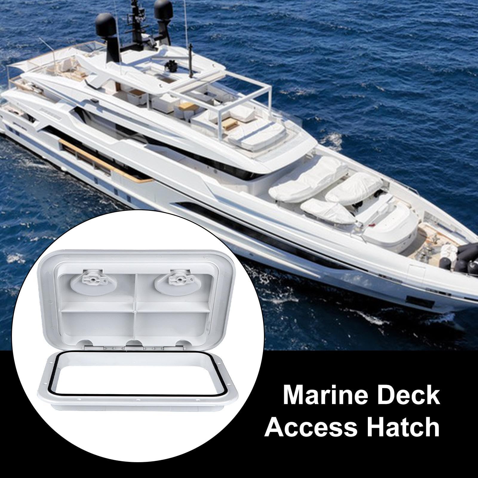 Escotilla rectangular para botes: escotillas de acceso a cubierta fácil de instalar con fácil instalación, accesorio marino duradero, cubierta de escotilla impermeable, equipo marino, mantenimiento de