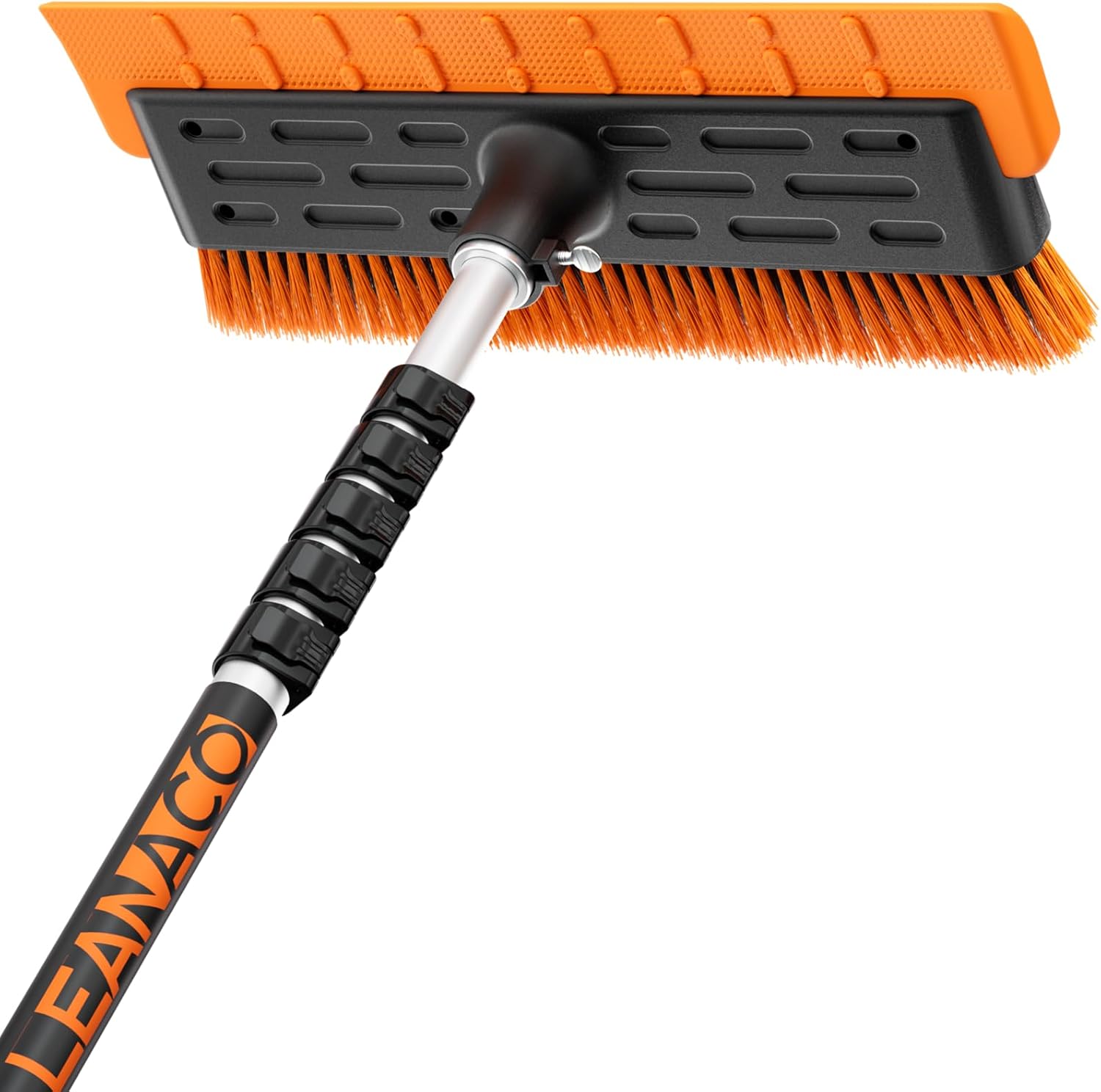 Year-Round Roof Rakes for Snow, Leaves & Moss – 16” No-Scratch Foam Blade & Roof Brush, 4.7-24ft Telescoping Snow Rake for Roof, Solar Panels, RVs & Cars, C-Shaped Push/Pull Roof Snow Removal Tool