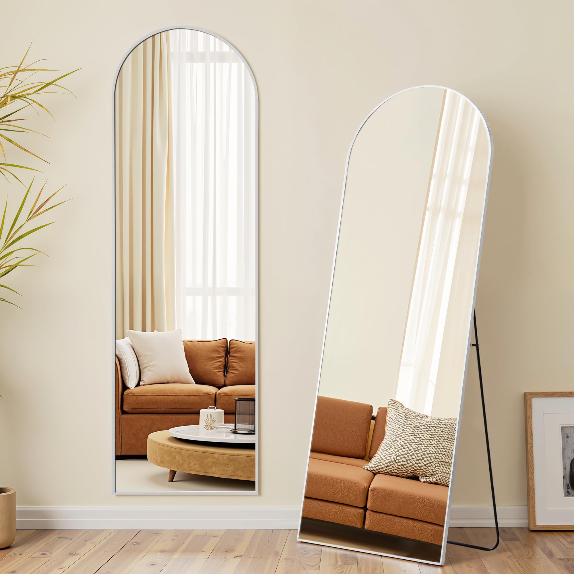 Amazon.co.jp: 姿見鏡 全身鏡 スタンドミラー 壁掛け アーチ型 3way