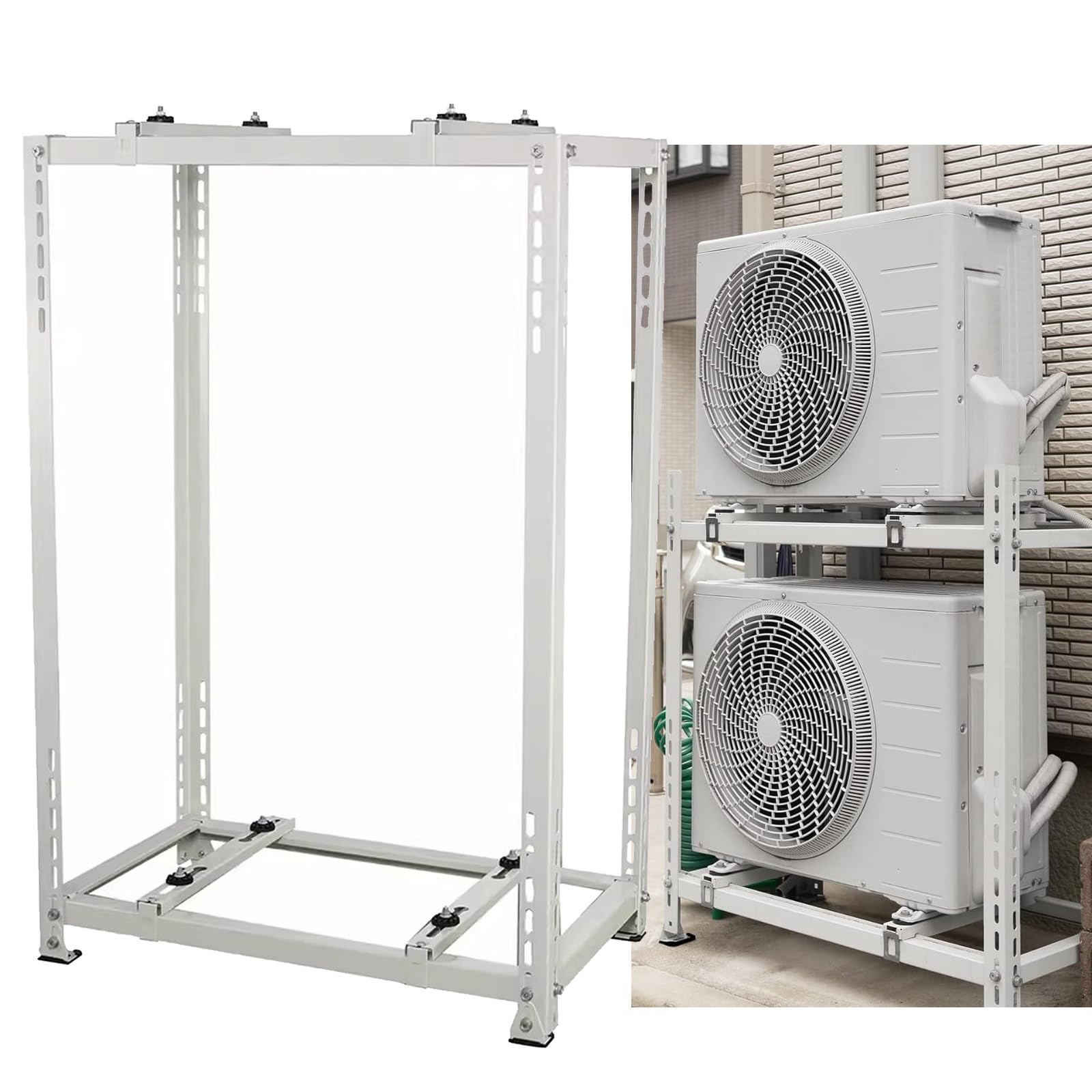 Support de sol robuste pour climatiseur split fini les vibrations de la pompe à chaleur