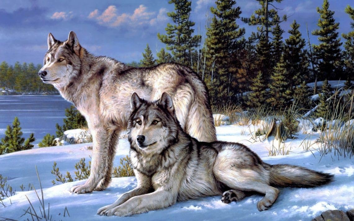 FunBlast 5D Diamond Painting Kit, 12x16inch Diamond Painting Kit for Adults & Kids, Suitable for Home Leisure and Wall Decoration, Gift for Kids and Adults (Wolf)-image-14