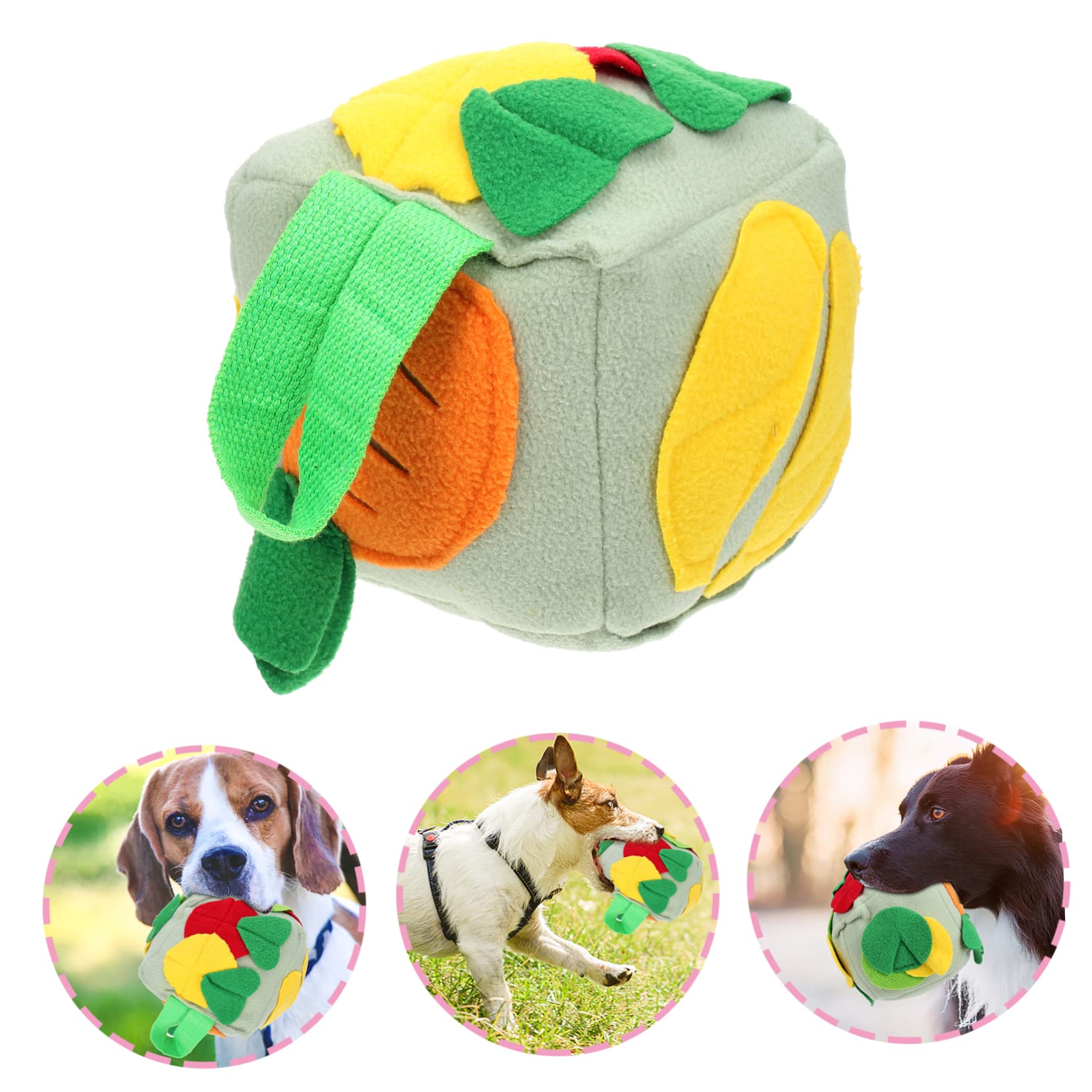 BESPORTBLE 3piezas Pelota De Forrajeo para Juguete Olfativo Interactivo Dispensador De Comida Diseño Que Ralentiza La Alimentación para y Cachorros