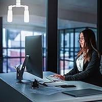 Vista 5 de TEHAUX Adaptador divisor de enchufe de luz de doble cabezal, convertidor de enchufe de luz E27 a enchufe, convertidor de enchufe de base E27