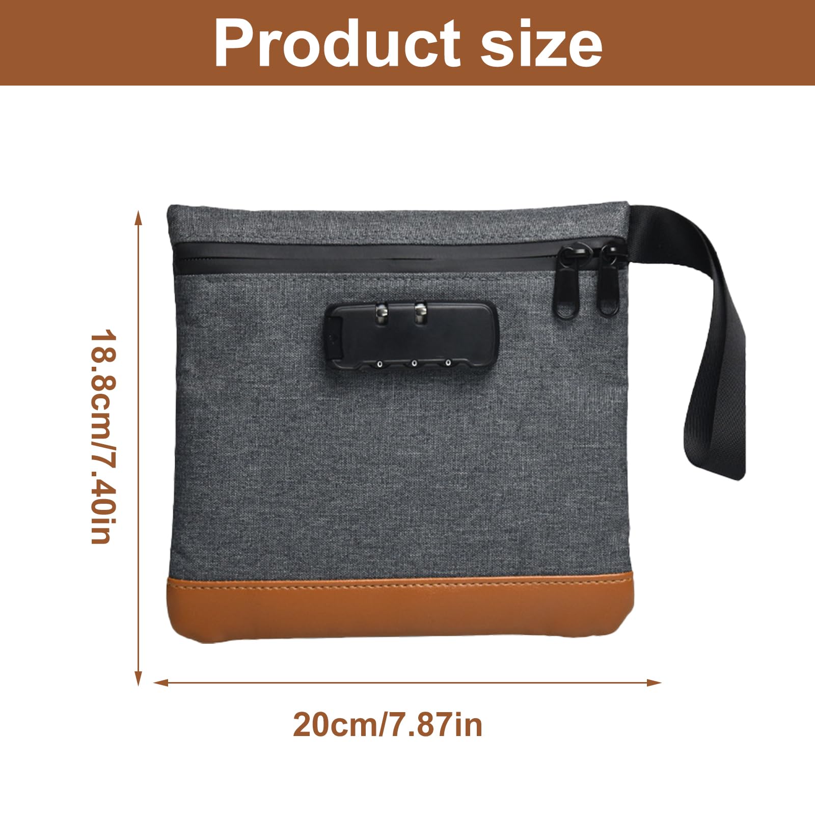 Bolsa Resistente Al Olor Con Cerradura De Números, Bolsa De Seguridad, Impermeable, Cartera Resistente Al Olor, Para Documentos, Caja De Dinero, Caja Con Candado De Combinación
