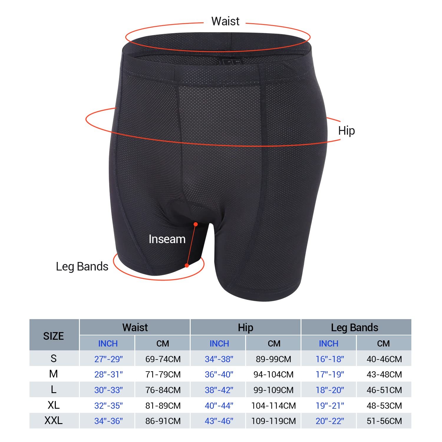 Sportneer Pantaloncini da Ciclismo da Donna con Gel 3D e Gel da Donna con Pantaloncini Corti Corti da Ciclismo, Taglia S - XXL
