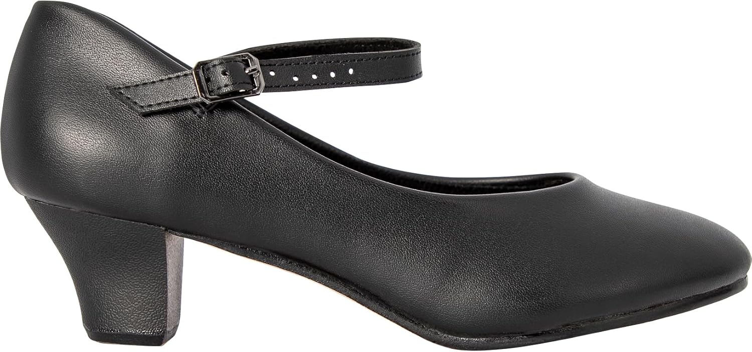 Linodes PU Leather Ankle Strap Character Shoe 1.55'' Dance Shoes for Women-UPD - Image 2