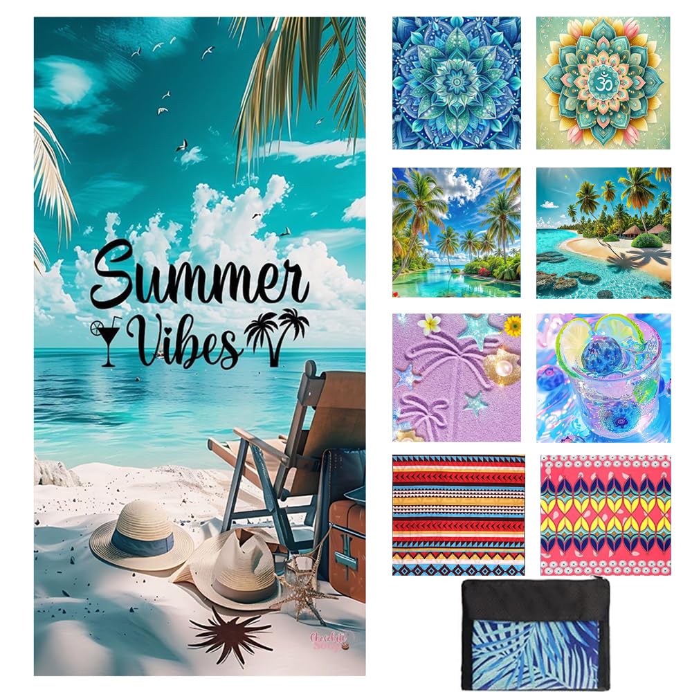 JAODFK Microfibre Beach Towel 71"X32" Quick Dry Lightweight Sand Free Extra Large Thin Towels Travel Essentials For Adults Womens Swim Bath Accessories Mats Holiday Must Haves Summer Vibes