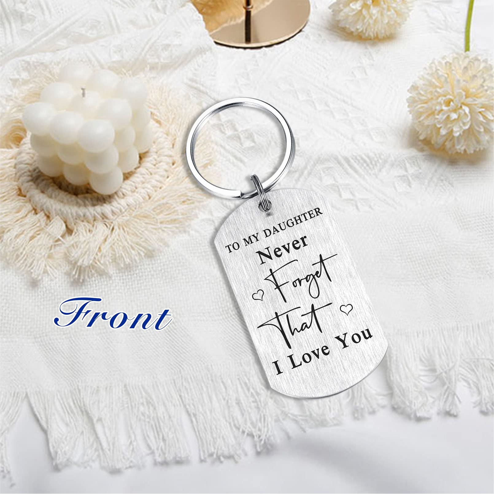 Regali di compleanno per figlia, da mamma, papà a mia figlia, regali ispiratori per ragazze, figlia, abbraccio, portachiavi tascabile, regalo per nuora, Natale, laurea, regalo di matrimonio per donne