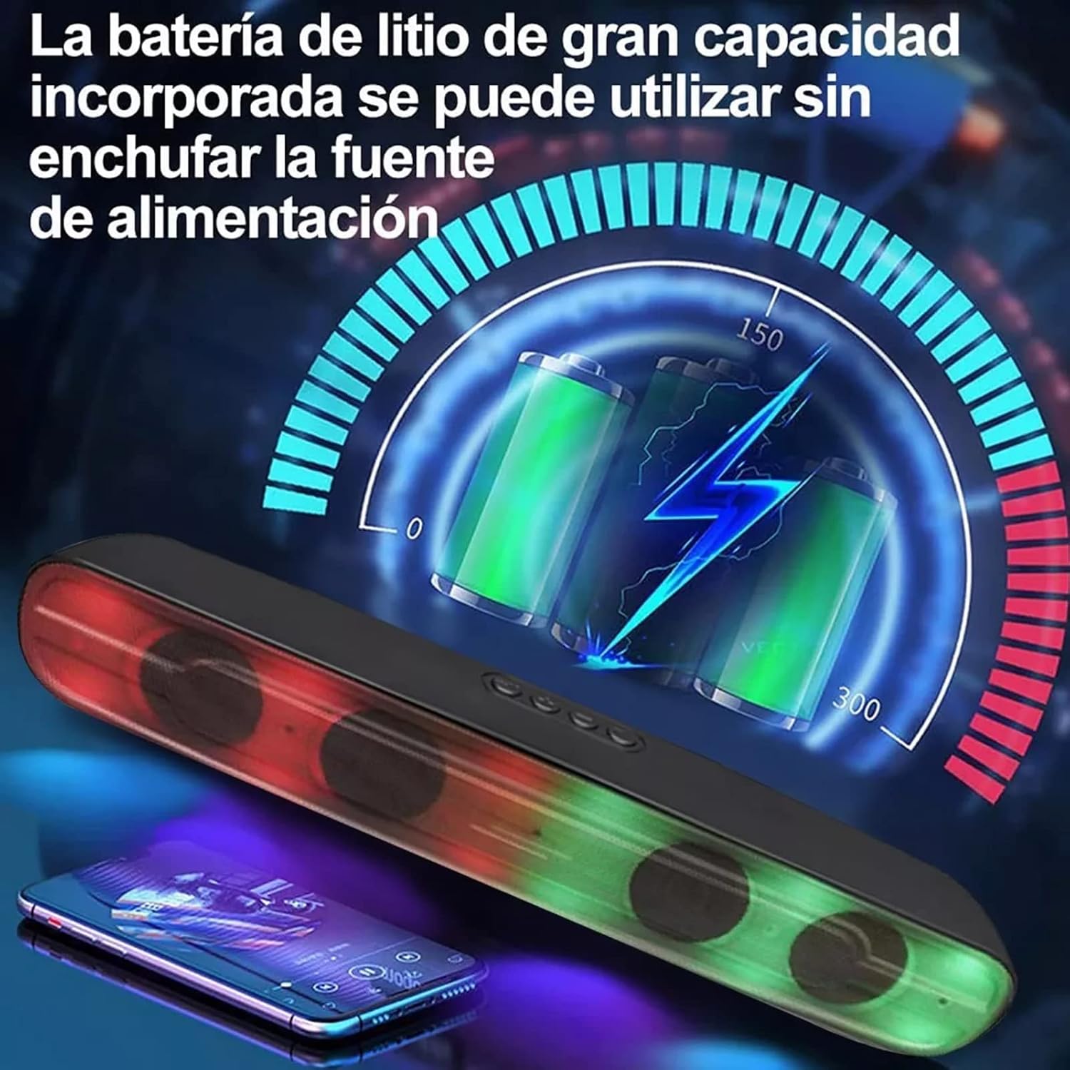 MOREKA Bluetooth Speaker battery charging illustration