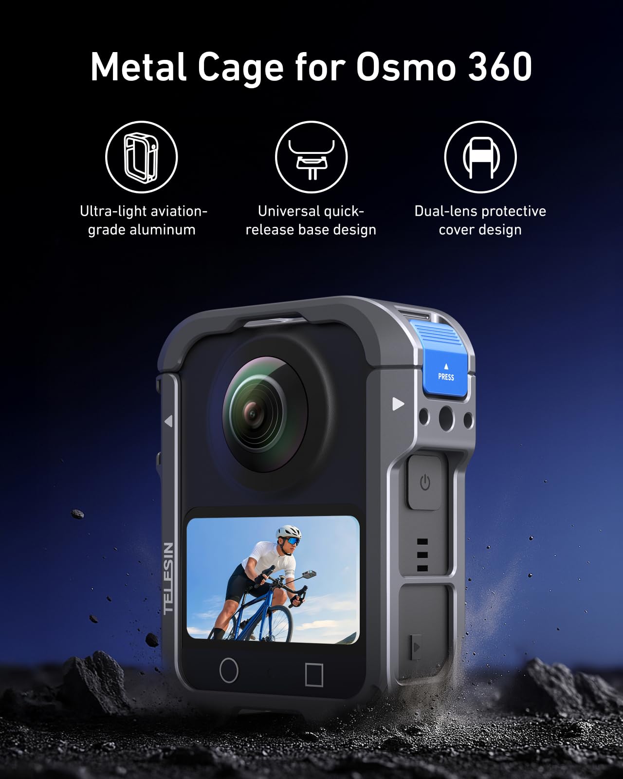 Telesin Guscio Protettivo per DJI OSMO 360 Spazio Risparmiato - Dettaglio