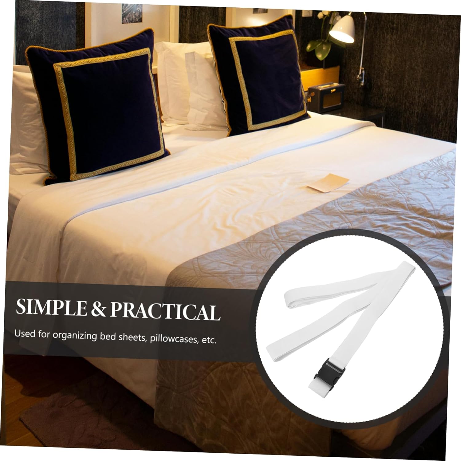 Bed Sheet Holder Bands Elastic Straps for Fitted Sheets Mattress Storage Accessories Multi-purpose Organizer for Home Travel