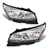 Headlight Assembly for Chevy Malibu 2013 2014 2015&sol;2016 Malibu Limited Headlamp Replacement Left and Right - Chrome Housing