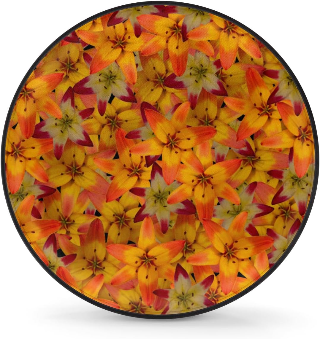 Nice Fallen Leaves Tire Covers Portable Spare Tire Cover Soft Durable Waterproof Dustproof 3 Sizes 14 15 16 Inches for Car Truck SUV Trailer Camper