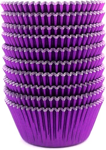 Miniatura 10 de Eoonfirst Cajas de papel para magdalenas de papel para hornear panecillos de papel de aluminio gris claro 198 piezas