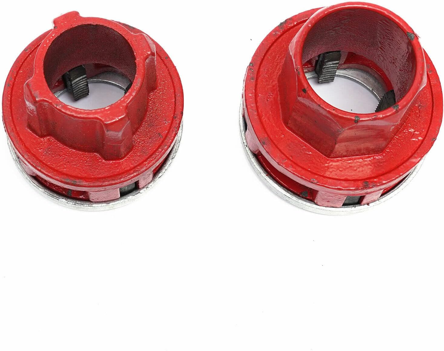 Manual Ratcheting Pipe Threader Kit BSTP Portable Pipe Threader Handheld Ratchet Pipe Threading Set with 7 Dies Set 3/8", 1/2", 3/4", 1", 1-1/4", 1-1/2", 2" for Standard Galvanized Pipe or PP-R Pipe