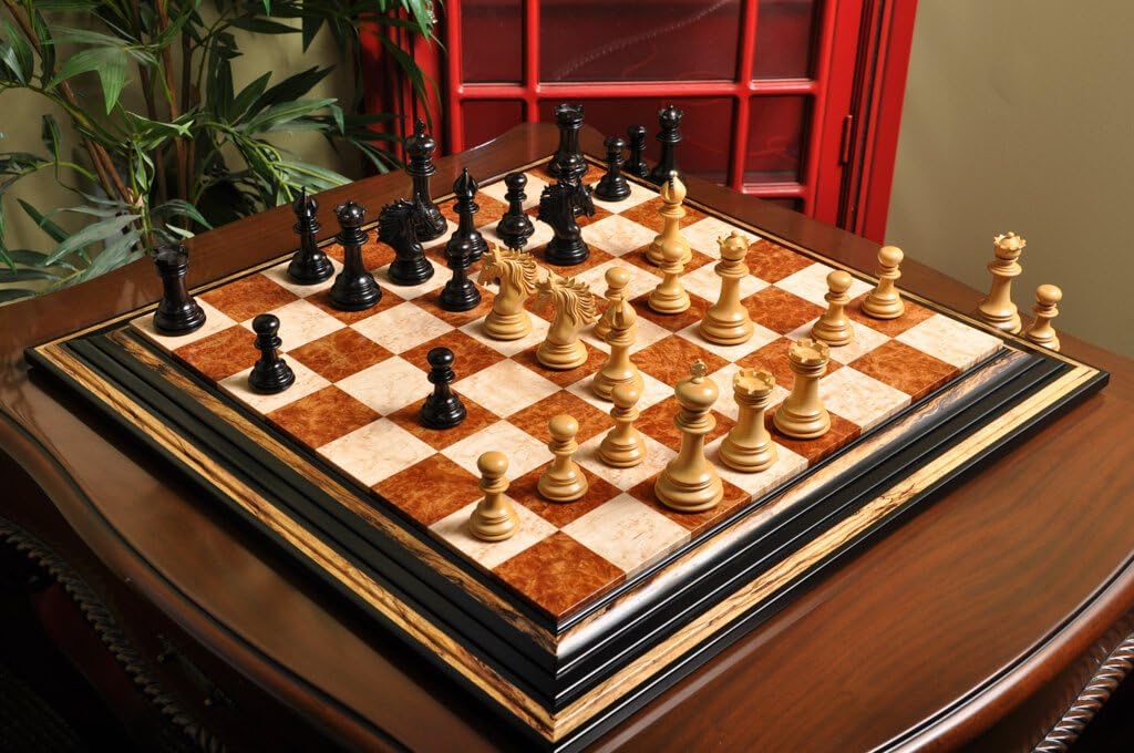 The House of Staunton - The Bolzano Luxury Chess Set - Pieces Only - 4.4" King - Genuine Ebony