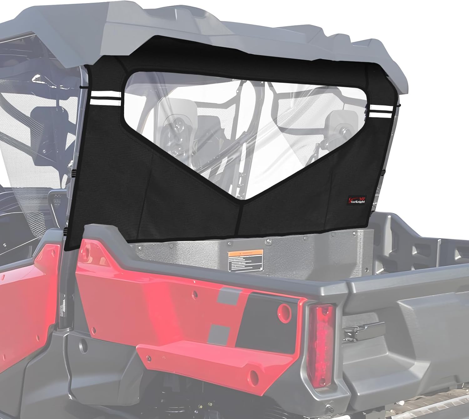 StarknightMT Zippered Pioneer 1000 Back Window Compatible with Pioneer 1000 3P 6P 2016-2024 Waterproof Mid Panel Reflective Strips Design Replace #0SR95-HL8-211B Accessories