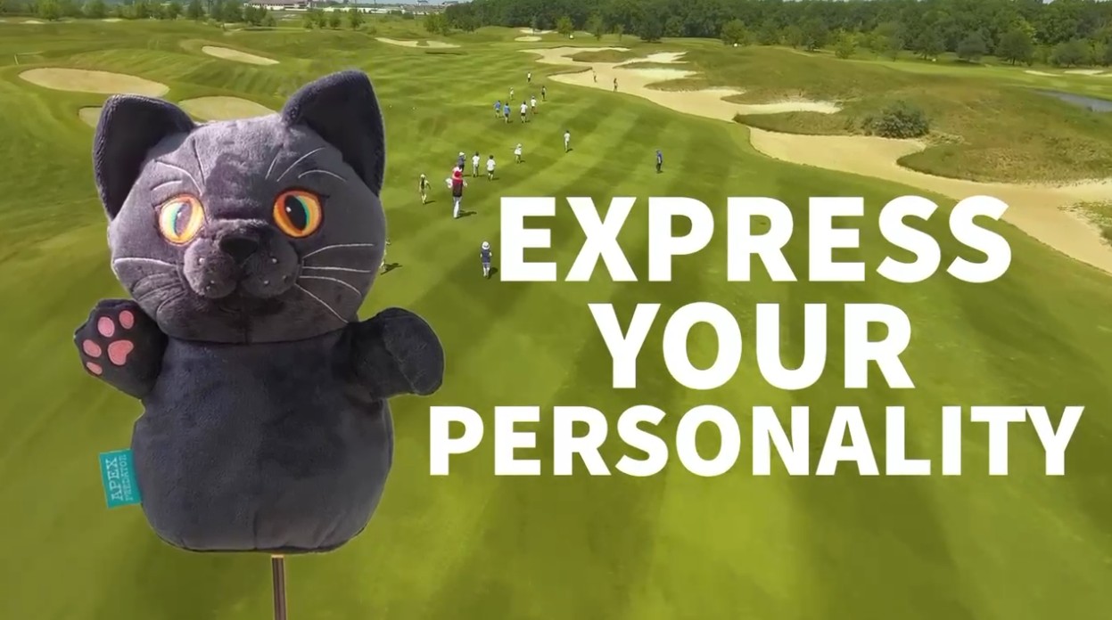 Amazon.com : dinofactory Black Cat Golf Head Cover - Cute Kitten