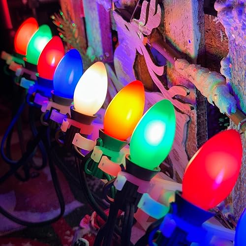 Miniatura 4 de SUNSGNE Bombillas LED C7 de Navidad de 0.6 W, bombillas LED esmeriladas de repuesto para candelabros E12, bombilla pequeña para decoración interior