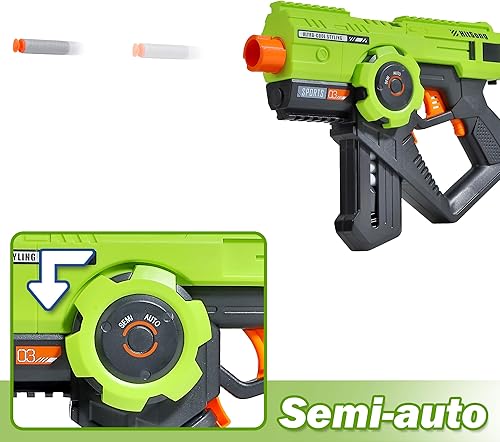 Miniatura 2 de Lanzador de juguete motorizado de balas suaves  100 dardos, dos cartuchos de dardos de 20 capacidades, regalo de juguete para niños, niñas, a partir