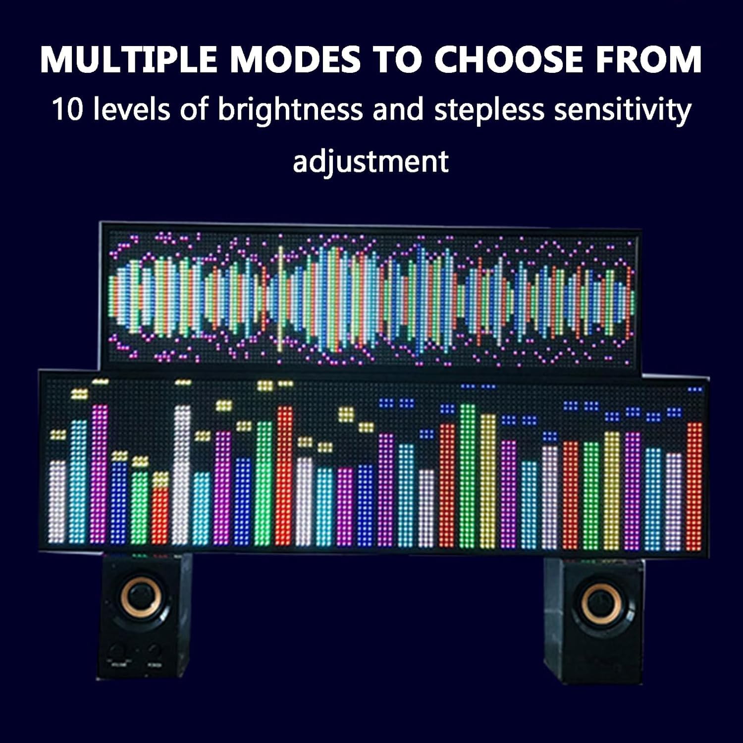 Analizzatore di spettro musicale a LED con telecomando wireless, doppio canale, microfono integrato per feste, studi, sale giochi