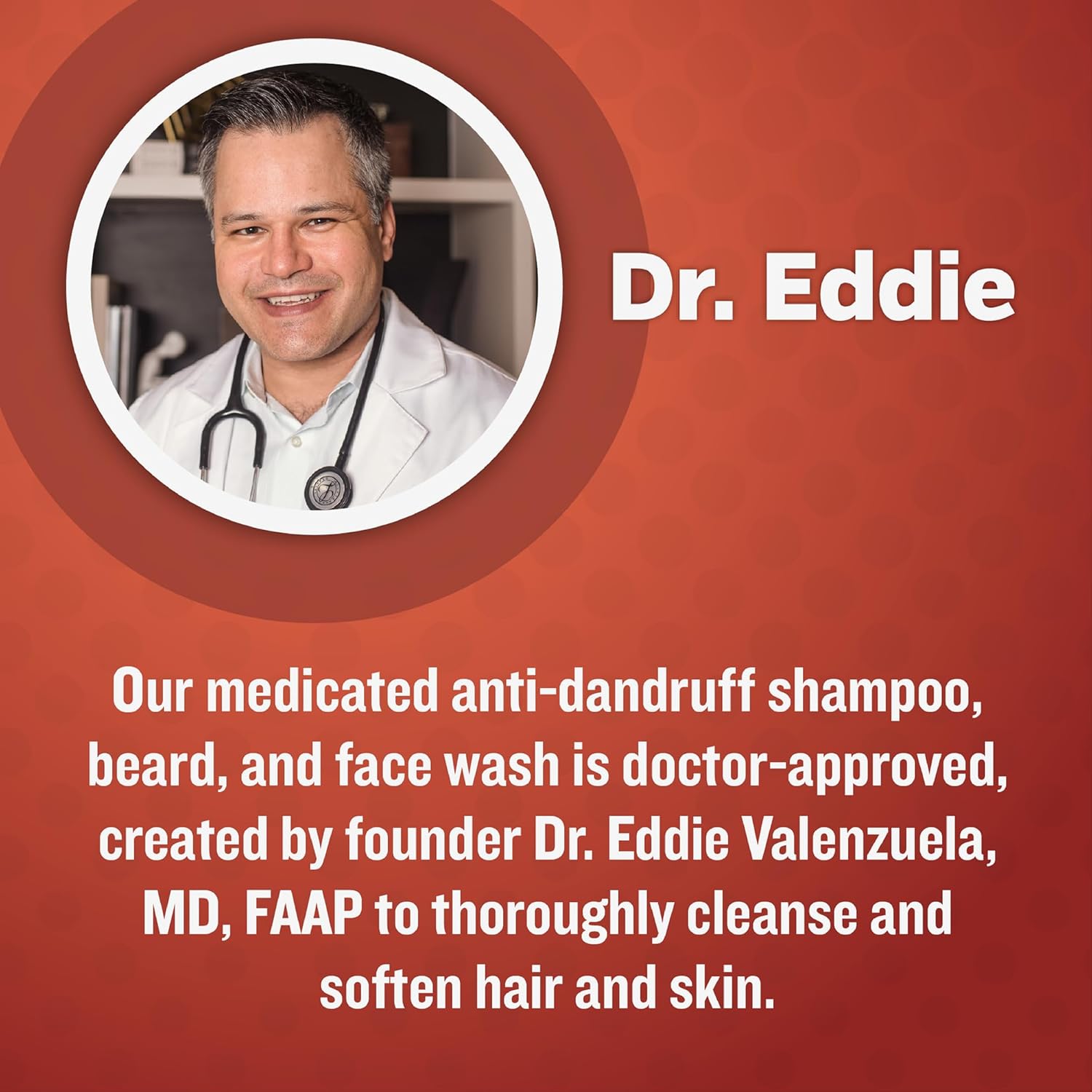 Dr. Eddie's 3 In 1 Face, Hair, & Beard Wash - Beard Dandruff Shampoo For Men, Beard Cleanser, Face Wash, Beard Care, Face Soap With Pyrithione Zinc - 8 Fl Oz (Pack Of 1) - Image 3