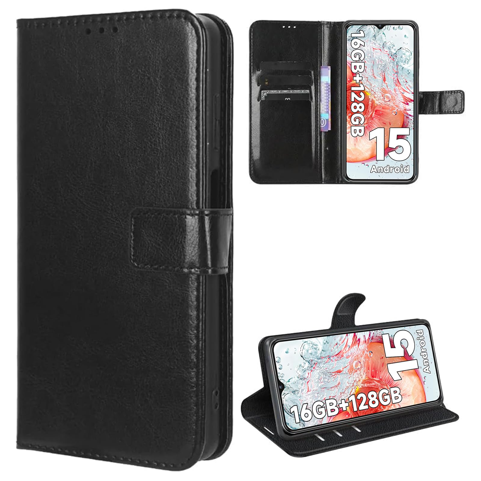 BoerHang Cover per UMIDIGI G1, Slot per Schede, Staffa, Cover Pelle PU Flip Portafoglio, Cover per UMIDIGI G1.(Marrone