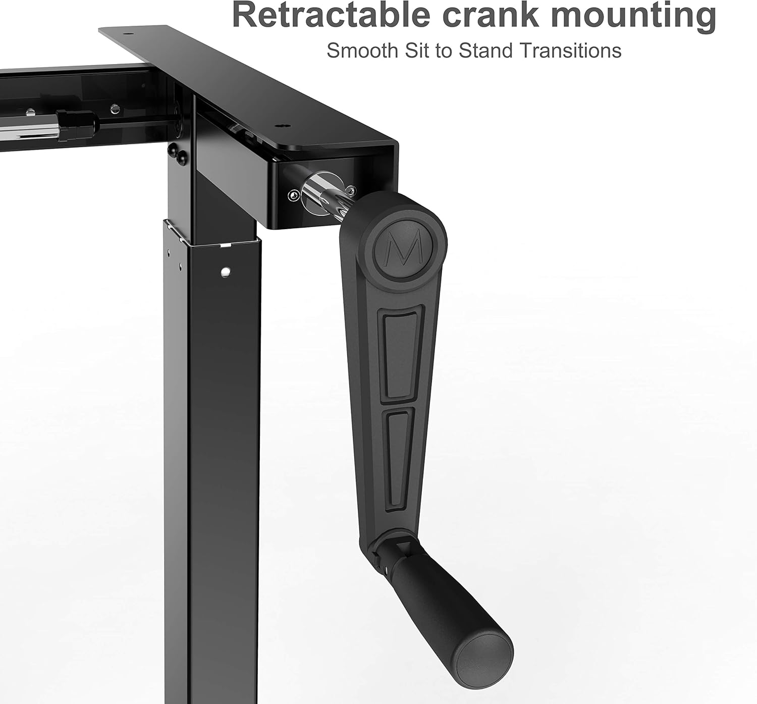 ONTRY Standing Desk 47 Inch Height and Width Adjustable Stand up Desk with Crank Handle for Home Office : Home & Kitchen
